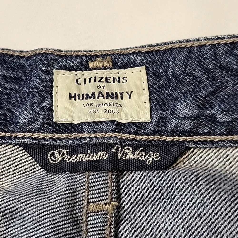 Citizens of humanity Gia ankle straight leg size 25 indigo blue pin tuck rigid - Picture 7 of 16
